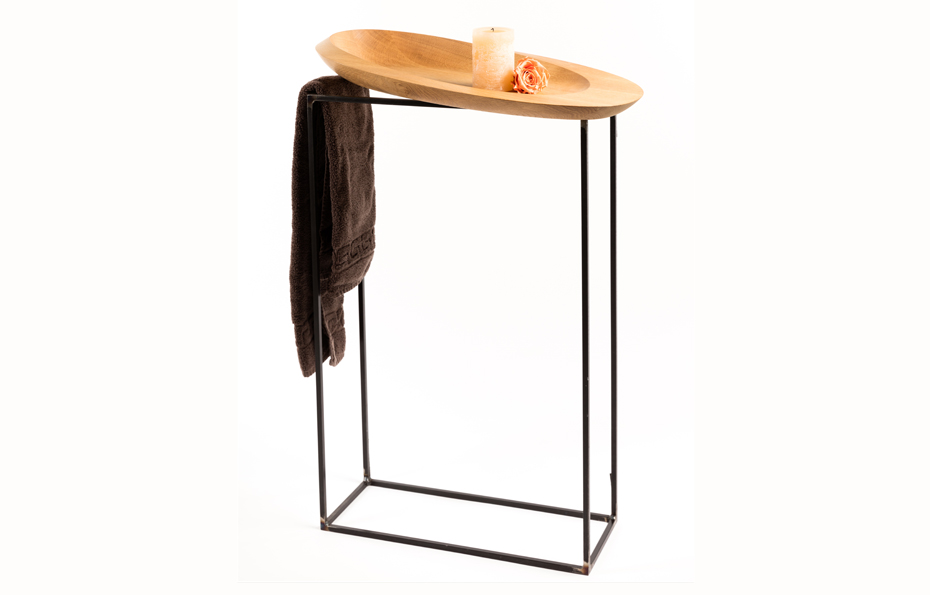 SOLID WOOD_Sideboardschale_Eiche_Metallgestell SOLID WOOD_Sideboardschale_Eiche_Metallgestell