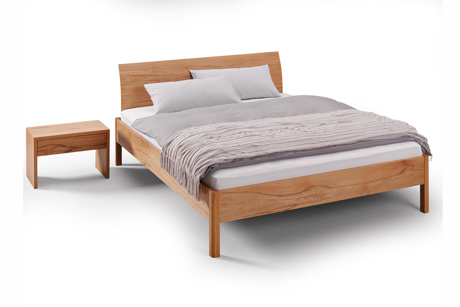 HolzManufaktur_Massivholzbett-Basic_Beine gerundet_Kernbuche_1