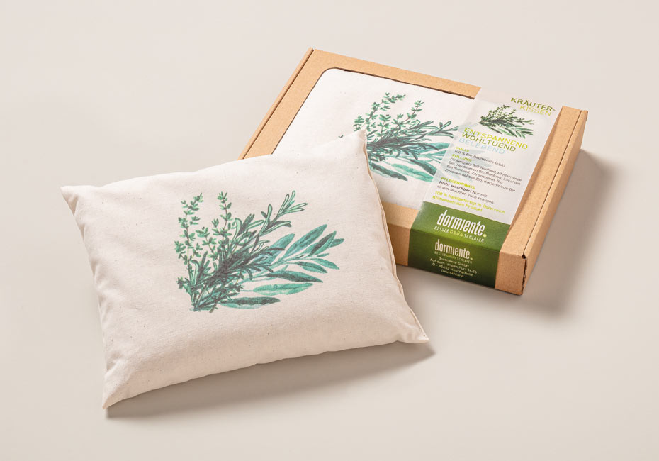 DORMIENTE_Duftkissen_Kräuter_mit Verpackung