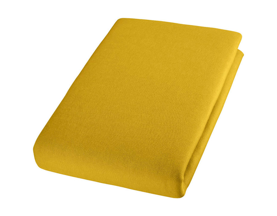 COTONEA_Bio-Fixleintuch_Doppel-Jersey_Farbe_Curry-Gelb