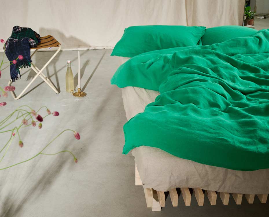 Lavie-Bettwaesche_Lotta_spinach_Kissen