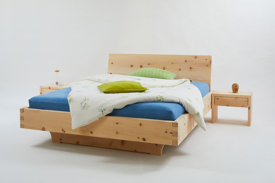 Mondholz-Bett-Argento-Luna